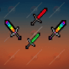 2D pixel art game sprites sword - set by LucarellinaShop