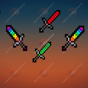 2D pixel art game sprites sword - set by LucarellinaShop