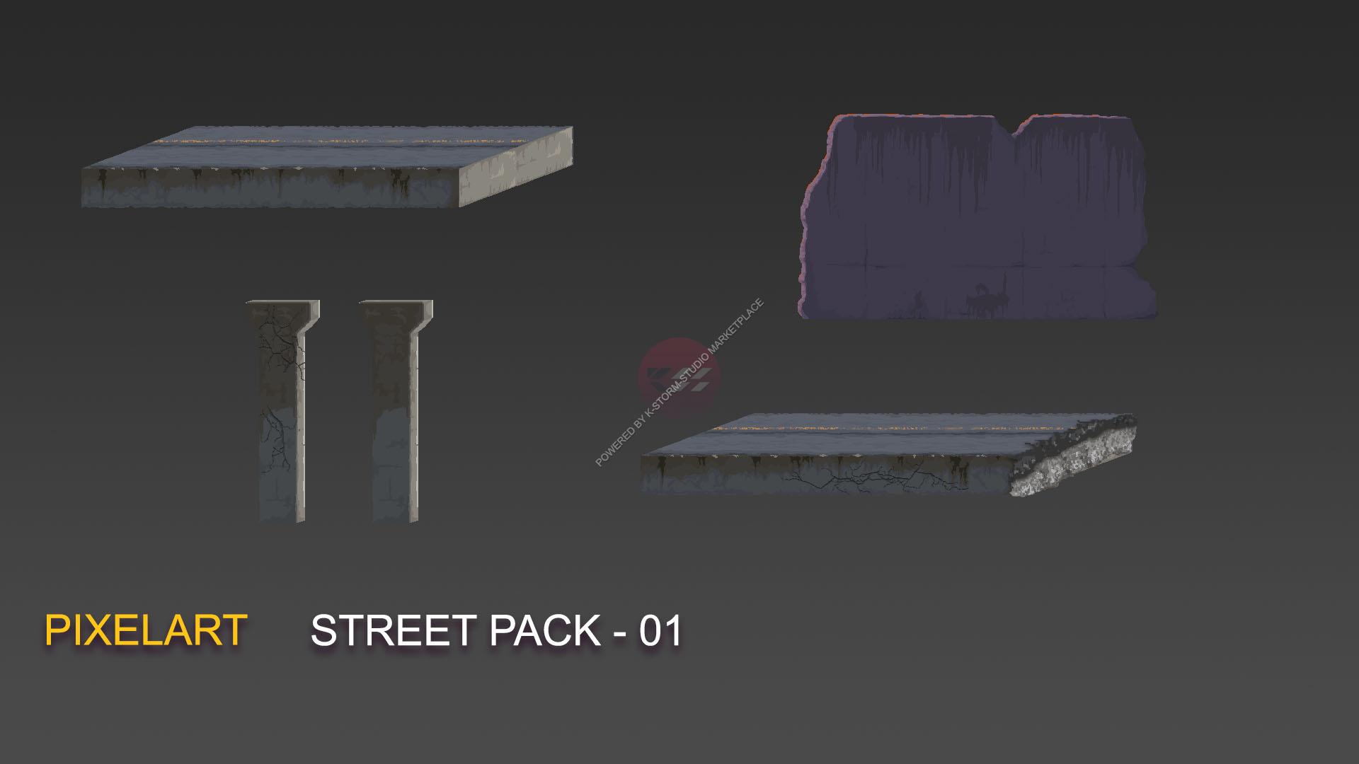 StreetPack 2D free pixel art asset