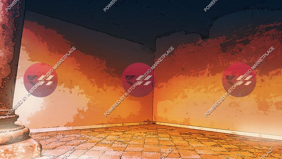 Medieval Building Corner - K Storm Studio Background