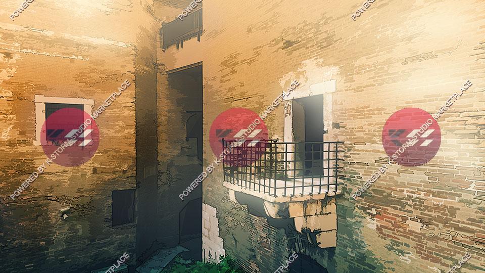 Medieval Castel Balcony - K Storm Studio Background