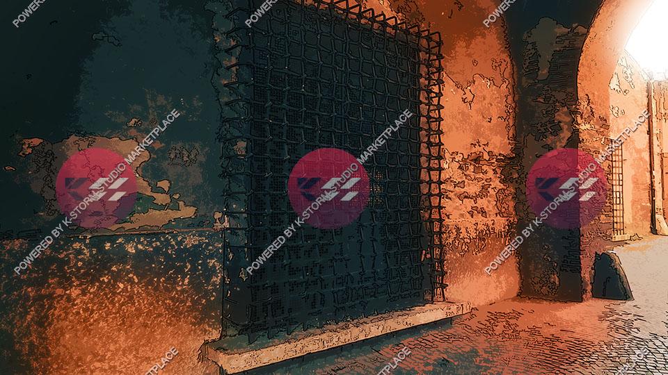 Medieval Castle Side Window - K Storm Studio Background
