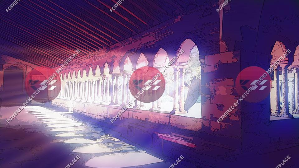 Medieval Fantasy Abbey Kiosk 02 - K Storm Studio Background