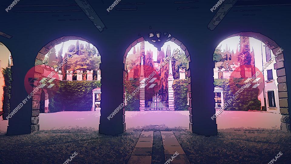Medieval Garden Gate - K Storm Studio Background