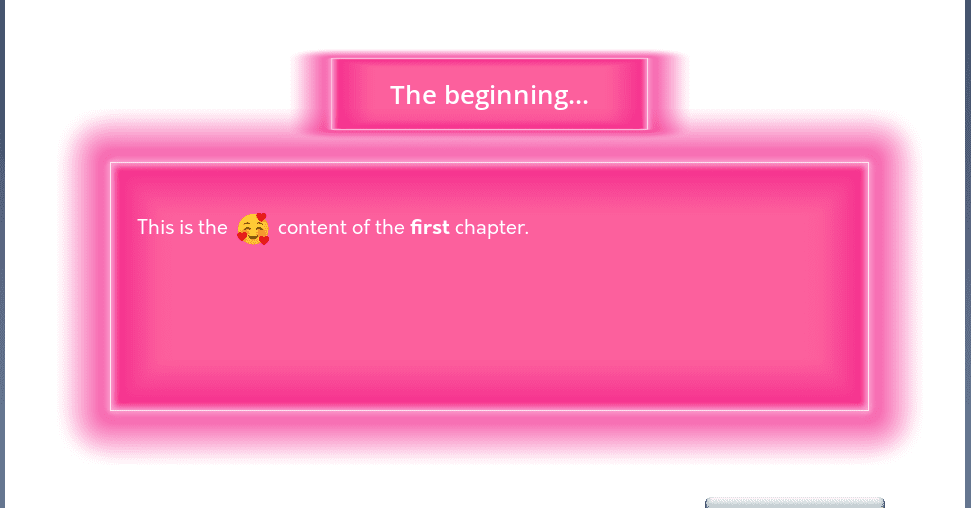 pink chapter UI for k-engine game engine