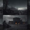 post apocalyptic dark wastelands visual novel backgrounds by K Storm Studio