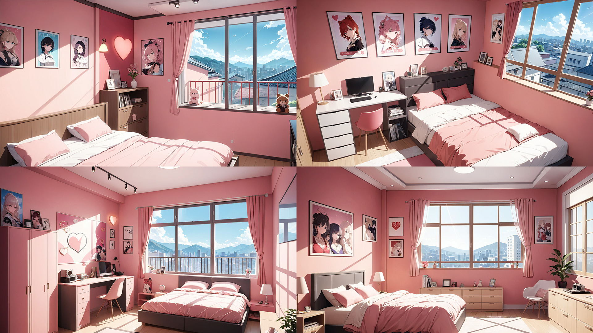 girl bedrooms pink n white Assets showcase for visual novels - by k storm studio