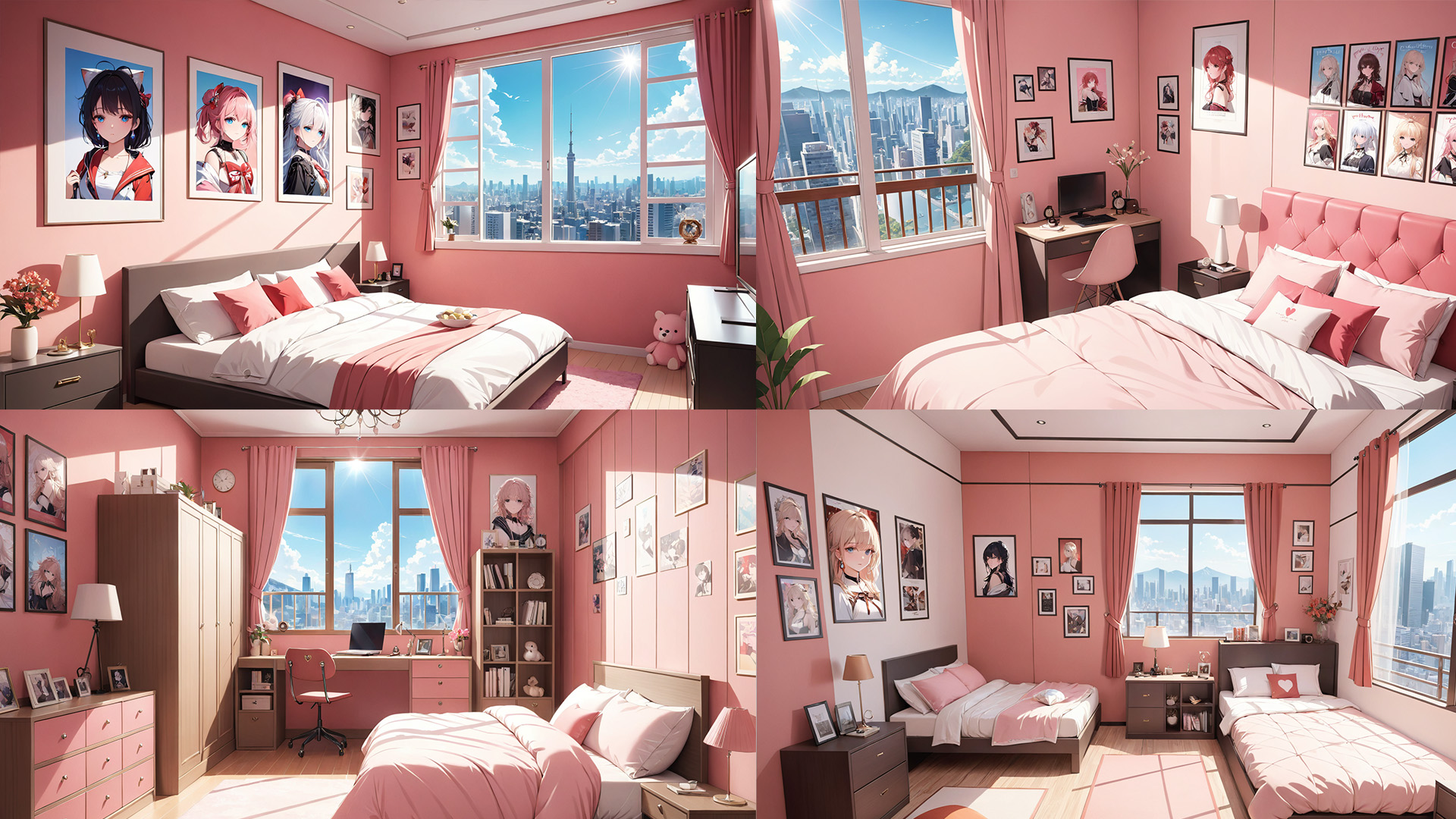 girl bedrooms pink n white Assets showcase for visual novels - by k storm studio