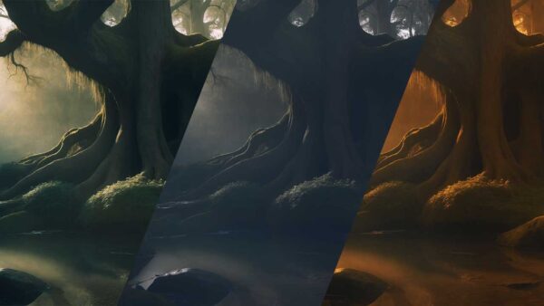 Fantasy forest Pond Path visual novel background by k Storm Studio showcase 3