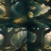 Fantasy forest Pond Path visual novel background by k Storm Studio showcase 2