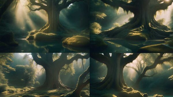 Fantasy forest Pond Path visual novel background by k Storm Studio showcase 2