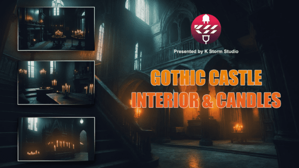 Fantasy horror Gothic interiors with candles - game backgrounds - K Storm Studio