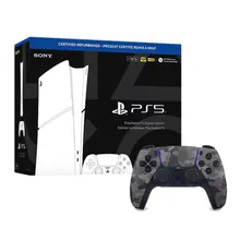 PlayStation 5 console paired with a second DualSense controller